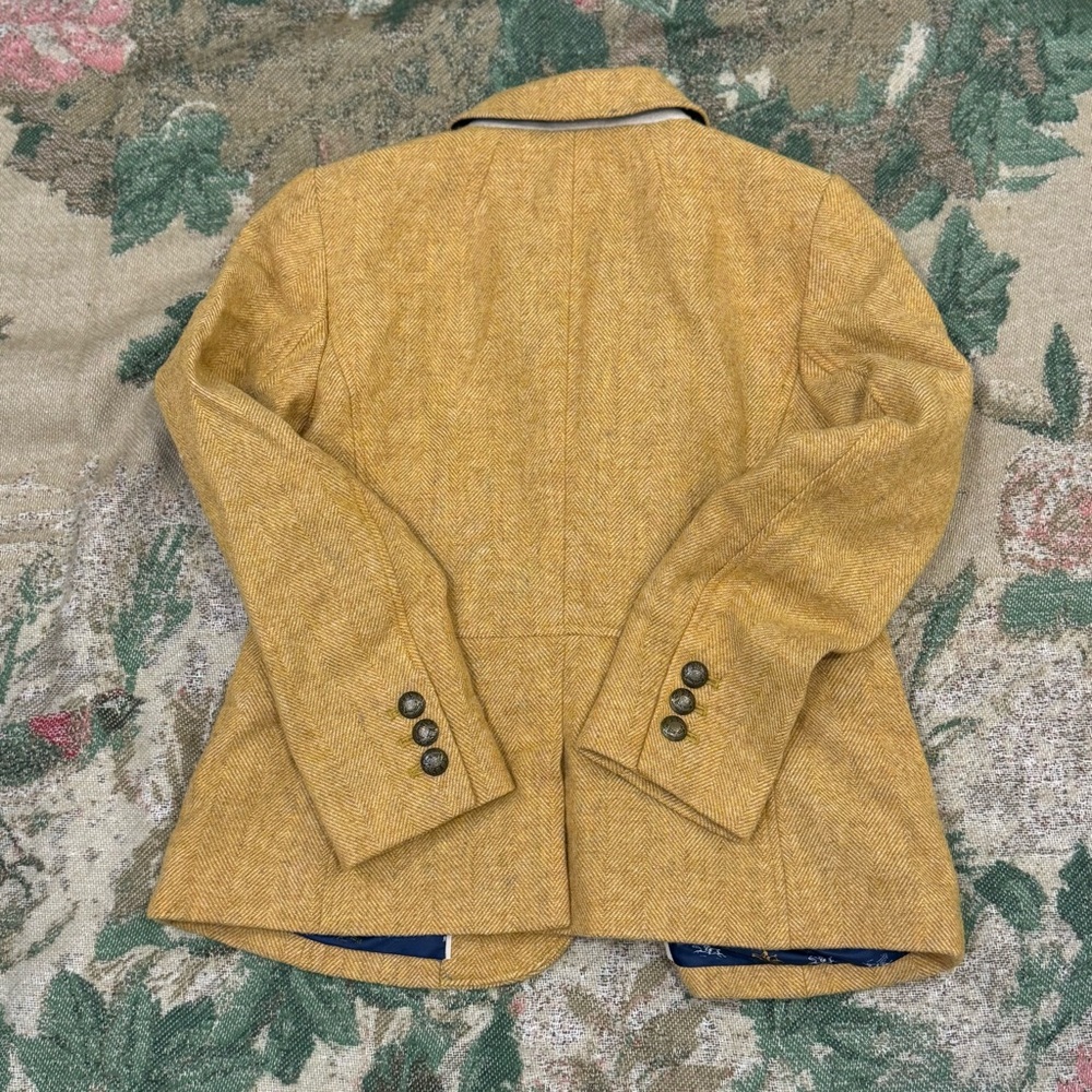 TALBOTS/ SHETLAND WOOL BLAZER - MUSTARD Size 8P - Picture 12 of 13